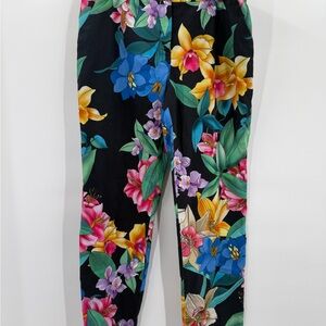 Weill women’s S floral straight legged pants, business casual